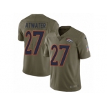 Men Nike Denver Broncos #27 Steve Atwater Limited Olive 2017 Salute to Service NFL Jersey