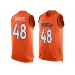 Men Nike Denver Broncos #48 Shaquil Barrett Limited Orange Player Name & Number Tank Top NFL Jersey