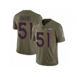 Men Nike Denver Broncos #51 Todd Davis Limited Olive 2017 Salute to Service NFL Jersey