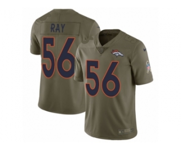 Men Nike Denver Broncos #56 Shane Ray Limited Olive 2017 Salute to Service NFL Jersey