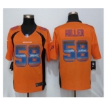 Men Nike Denver Broncos #58 Von Miller Orange Strobe Jersey[Limited]