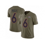 Men Nike Denver Broncos #6 Chad Kelly Limited Olive 2017 Salute to Service NFL Jersey