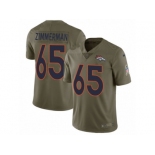 Men Nike Denver Broncos #65 Gary Zimmerman Limited Olive 2017 Salute to Service NFL Jersey