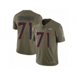 Men Nike Denver Broncos #71 Donald Stephenson Limited Olive 2017 Salute to Service NFL Jersey