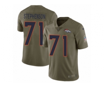 Men Nike Denver Broncos #71 Donald Stephenson Limited Olive 2017 Salute to Service NFL Jersey