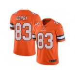 Men Nike Denver Broncos #83 A.J. Derby Limited Orange Rush Vapor Untouchable NFL Jersey