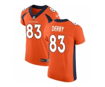 Men Nike Denver Broncos #83 A.J. Derby Orange Team Color Vapor Untouchable Elite Player NFL Jersey