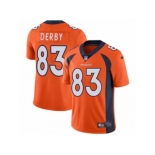 Men Nike Denver Broncos #83 A.J. Derby Orange Team Color Vapor Untouchable Limited Player NFL Jersey