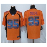 Men Nike Denver Broncos #95 Derek Wolfe Orange Strobe Jersey[Limited]