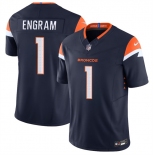 Men's Denver Broncos #1 Evan Engram Navy 2025 F.U.S.E. Alternate Vapor Limited Football Stitched Jersey