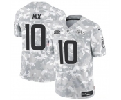 Men's Denver Broncos #10 Bo Nix 2024 F.U.S.E Arctic Camo Salute To Service Limited Stitched Football Jersey