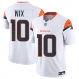 Men's Denver Broncos #10 Bo Nix White 2024 Draft F.U.S.E. Vapor Limited Football Stitched Jersey