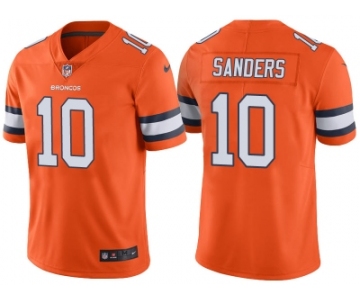 Men's Denver Broncos #10 Emmanuel Sanders Orange Color Rush Limited Jersey