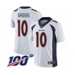 Men's Denver Broncos #10 Emmanuel Sanders White Vapor Untouchable Limited Player 100th Season Football Jersey