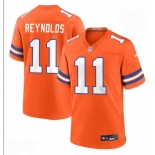 Men's Denver Broncos #11 Josh Reynolds Orange Mile High Collection F.U.S.E. 1977 Throwback Stitched Game Jersey