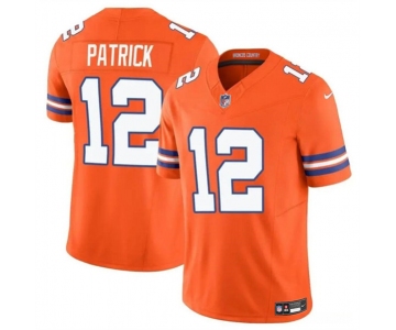 Men's Denver Broncos #12 Tim Patrick Orange F.U.S.E. Mile High Collection 1977 Throwback Vapor Limited Football Stitched Jersey