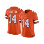 Men's Denver Broncos #14 Courtland Sutton Orange 2023 F.U.S.E. Vapor Untouchable Football Stitched Jersey