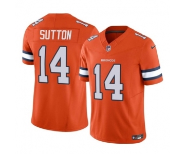 Men's Denver Broncos #14 Courtland Sutton Orange 2023 F.U.S.E. Vapor Untouchable Football Stitched Jersey