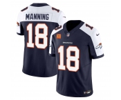 Men's Denver Broncos #18 Peyton Manning Navy 2024 F.U.S.E. With 4-Star C Patch Vapor Limited Stitched Football Jersey