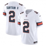 Men's Denver Broncos #2 Pat Surtain II White 2024 Draft F.U.S.E. Vapor Limited Stitched Jersey