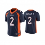 Men's Denver Broncos #2 Patrick Surtain II 2021 Football Draft Navy Vapor Untouchable Limited Jersey