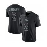 Men's Denver Broncos #2 Patrick Surtain II Black Reflective Limited Stitched Football Jersey