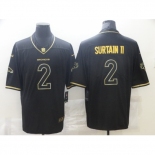 Men's Denver Broncos #2 Patrick Surtain II Nike Black Gold Draft First Round Pick Leopard Jersey