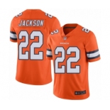 Men's Denver Broncos #22 Kareem Jackson Limited Orange Rush Vapor Untouchable Football Jersey