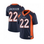 Men's Denver Broncos #22 Kareem Jackson Navy Blue Alternate Vapor Untouchable Limited Player Football Jersey