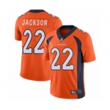 Men's Denver Broncos #22 Kareem Jackson Orange Team Color Vapor Untouchable Limited Player Football Jersey