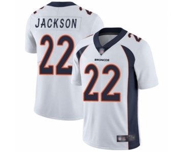 Men's Denver Broncos #22 Kareem Jackson White Vapor Untouchable Limited Player Football Jersey