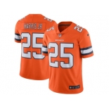 Men's Denver Broncos #25 Chris Harris Jr Nike Orange Color Rush Limited Jersey