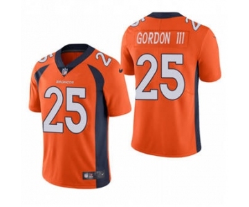 Men's Denver Broncos #25 Melvin Gordon III Orange Vapor Untouchable Limited Stitched Football Jersey