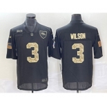 Men's Denver Broncos #3 Russell Wilson Black Camo 2020 Salute To Service Stitched NFL Nike Limited Jersey