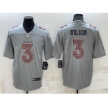 Men's Denver Broncos #3 Russell Wilson Grey Atmosphere Fashion 2022 Vapor Untouchable Stitched Limited Jersey