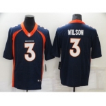 Men's Denver Broncos #3 Russell Wilson Navy Vapor Untouchable Limited Stitched Jersey