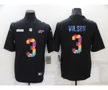 Men's Denver Broncos #3 Russell Wilson Nike Multi-Color Black 2020 NFL Crucial Catch Vapor Untouchable Limited Jersey