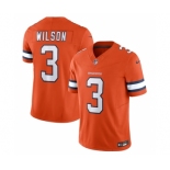 Men's Denver Broncos #3 Russell Wilson Orange 2023 F.U.S.E. Vapor Untouchable Stitched Jersey