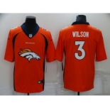 Men's Denver Broncos #3 Russell Wilson Orange Big Logo Number Vapor Untouchable Stitched NFL Nike Fashion Limited Jersey