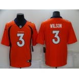 Men's Denver Broncos #3 Russell Wilson Orange Vapor Untouchable Limited Stitched Jersey