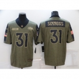 Men's Denver Broncos #31 Justin Simmons Nike Olive 2021 Salute To Service Limited Player Jersey