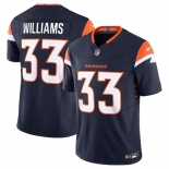 Men's Denver Broncos #33 Javonte Williams Navy 2024 F.U.S.E. Alternate Vapor Limited Football Stitched Jersey