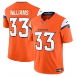 Men's Denver Broncos #33 Javonte Williams Orange 2024 F.U.S.E. Alternate Vapor Limited Football Stitched Jersey