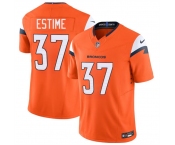 Men's Denver Broncos #37 Audric Estime Orange 2024 F.U.S.E. Vapor Limited Football Stitched Jersey