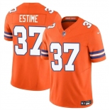 Men's Denver Broncos #37 Audric Estime Orange F.U.S.E. Mile High Collection 1977 Throwback Vapor Limited Football Stitched Jersey