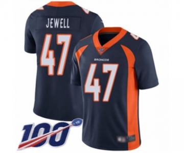 Men's Denver Broncos #47 Josey Jewell Navy Blue Alternate Vapor Untouchable Limited Player 100th Season Football Jersey