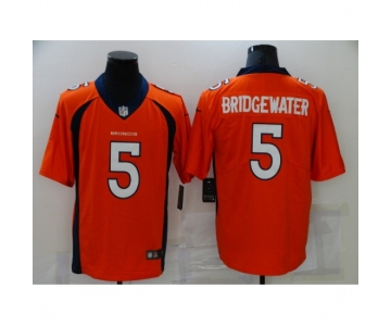 Men's Denver Broncos #5 Teddy Bridgewater Nike Orange Limited Jersey