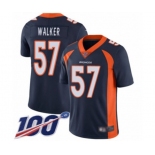 Men's Denver Broncos #57 Demarcus Walker Navy Blue Alternate Vapor Untouchable Limited Player 100th Season Football Jersey