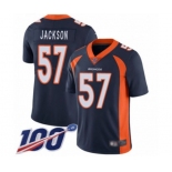 Men's Denver Broncos #57 Tom Jackson Navy Blue Alternate Vapor Untouchable Limited Player 100th Season Football Jersey