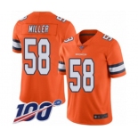 Men's Denver Broncos #58 Von Miller Limited Orange Rush Vapor Untouchable 100th Season Football Jersey